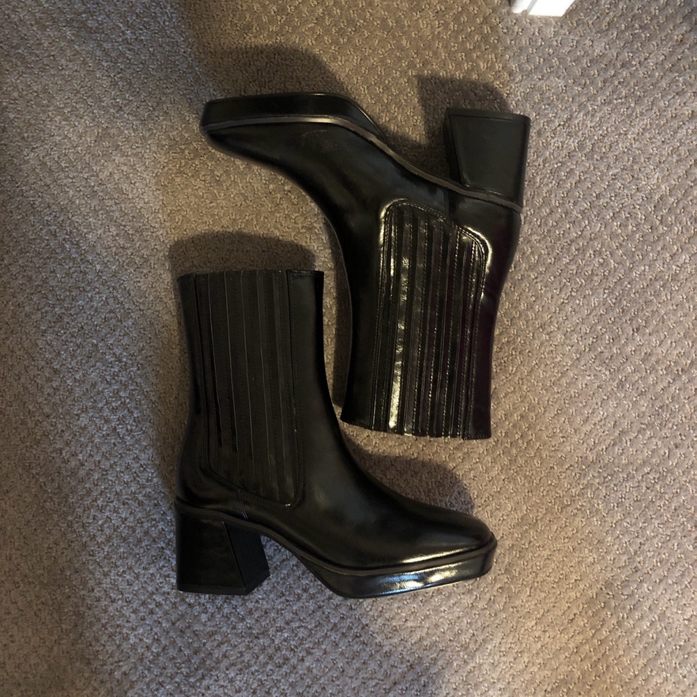 Urban Outfitters Black Patent Boots